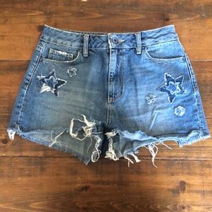 PAIGE High Rise Star Jean Short | Size 26